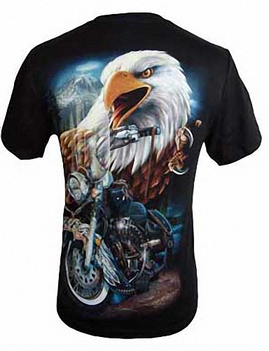 (image for) Hot Rock Bike and Eagle Graphic T Shirt